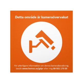 Övervakningsdekal för utom- och inomhusbruk